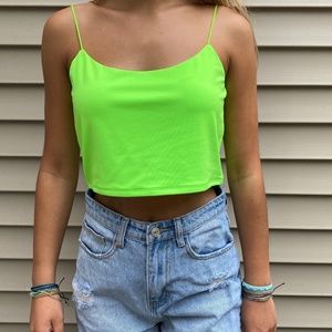 Pacsun Neon Green Crop Top